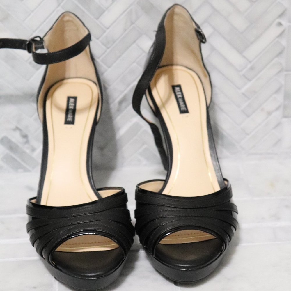 Black high heel sandals
